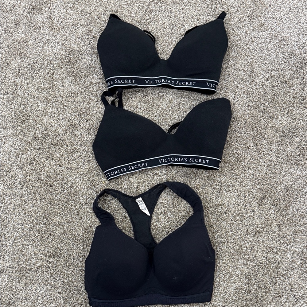 Victoria's Secret Black Bra Trio